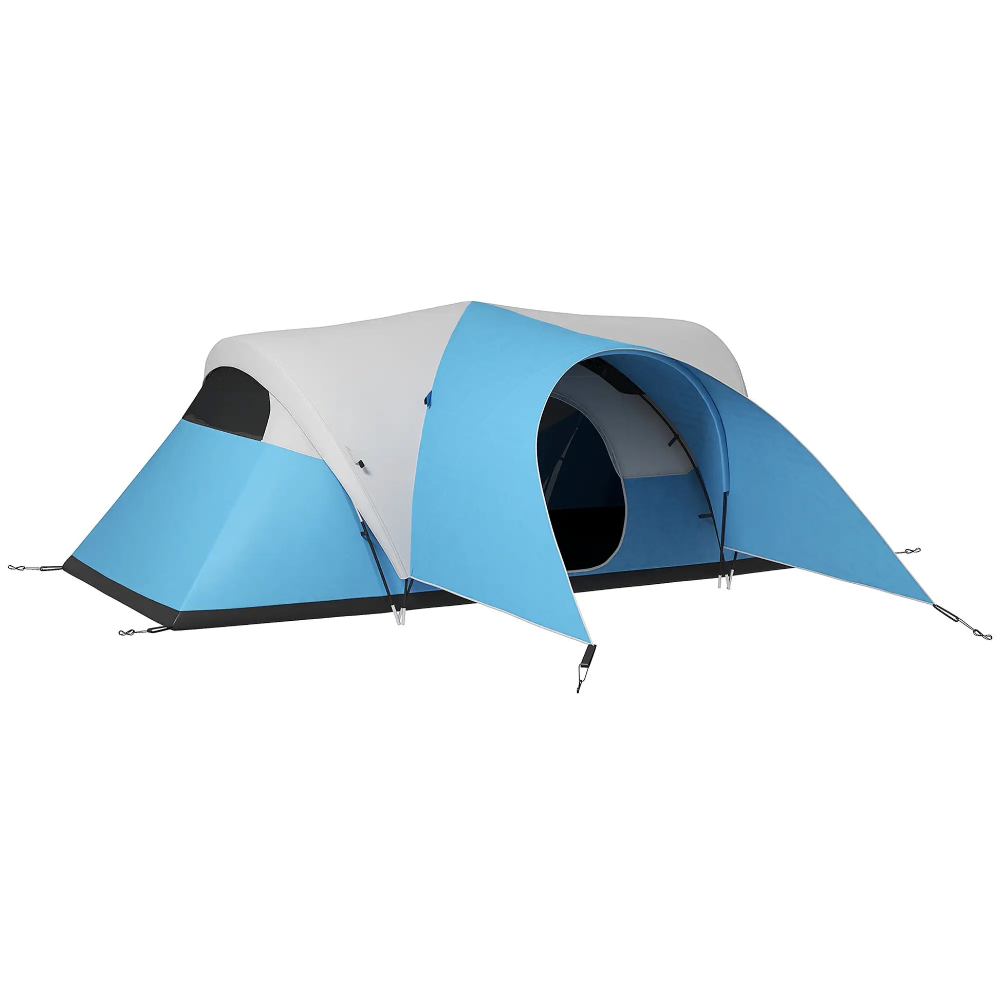 Nancy's Caulonia Kampeertent - Camping tent - 5-6 Personen - Blauw - ± 550 x 300 x 200 cm