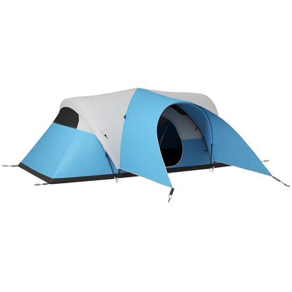 Nancy's Caulonia Kampeertent - Camping tent - 5-6 Personen - Blauw - ± 550 x 300 x 200 cm