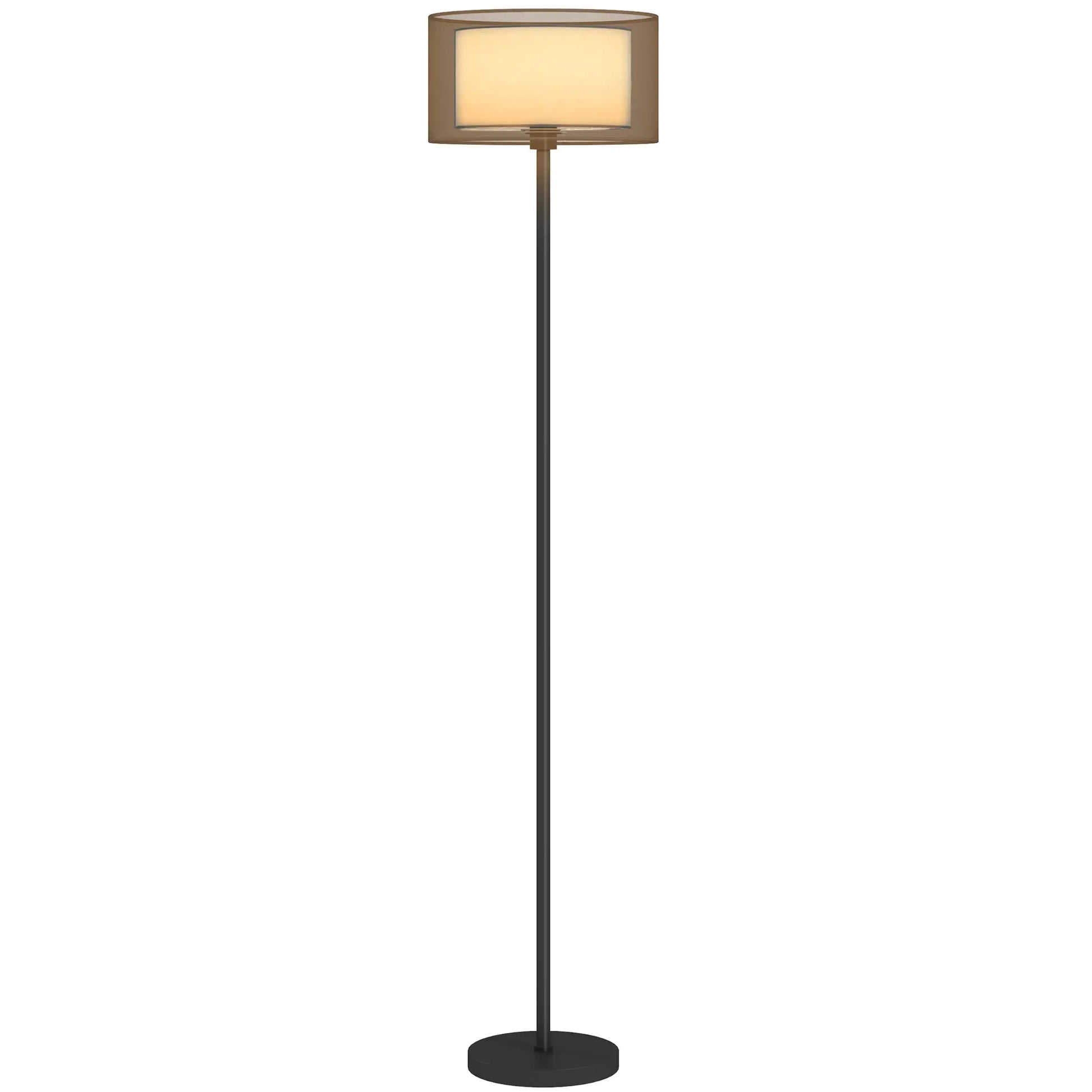 Nancy's Glorenza Vloerlamp - Staande Lamp - Zwart / Wit