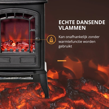 Nancy's Murazzano Elektrische Haard - Kachel - 2 Verwarmingsstanden - Zwart
