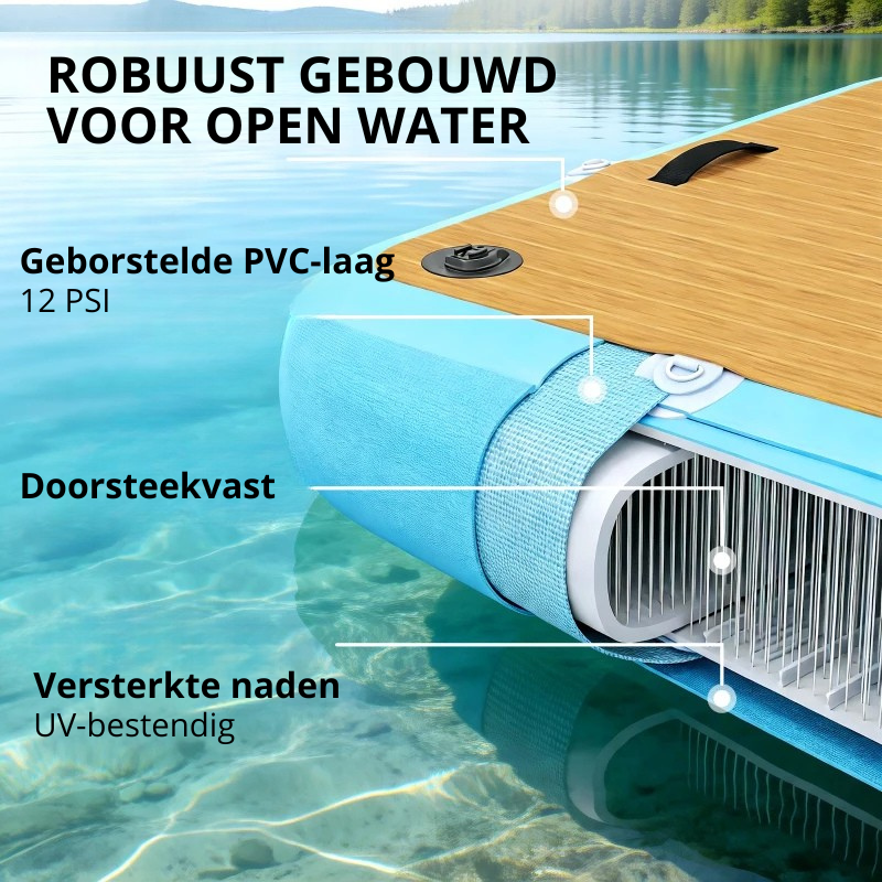 Nancy's Puos Opblaasbaar dok - Drijvend dok - Opblaasbaar drijvend platform - Antislip - ± 245 x 185 x 15 cm