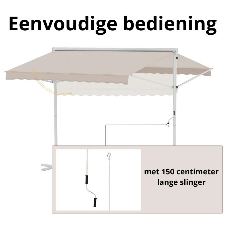 Nancy's Paddock Tui awning - Patio canopy - Freestanding awning - Beige - 300 x 300 cm