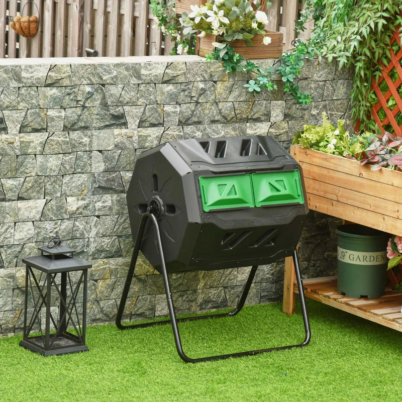 Nancy's Ranco Composter - Compostbak - Composteerder - Zwart - ± 70 x 65 x 95cm
