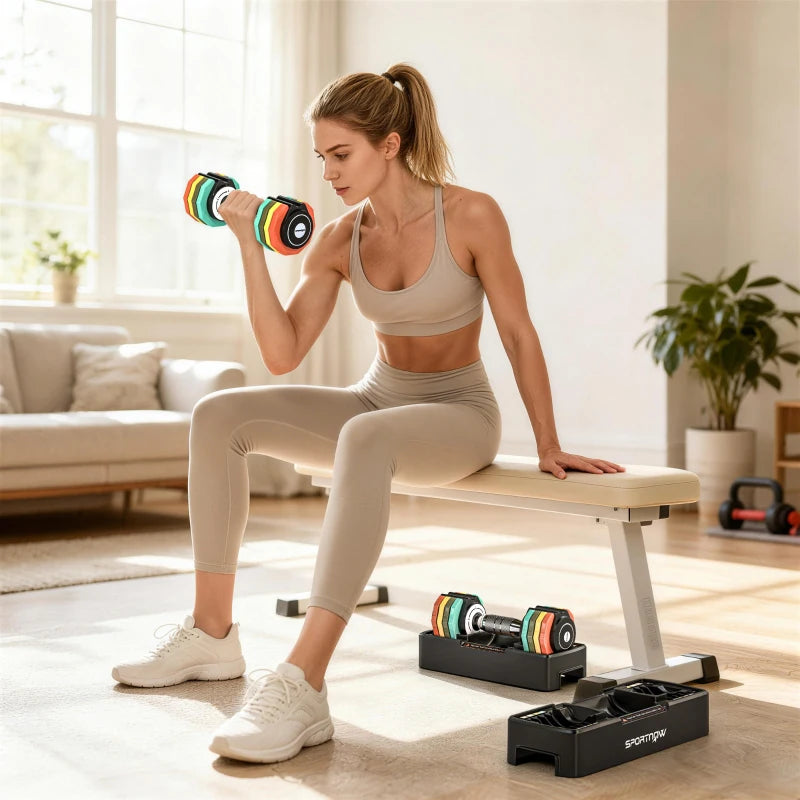 Nancy's Racconigi Dumbbells Set - Verstelbare Halterset - Verstelbare gewichten - Gesmeed Staal