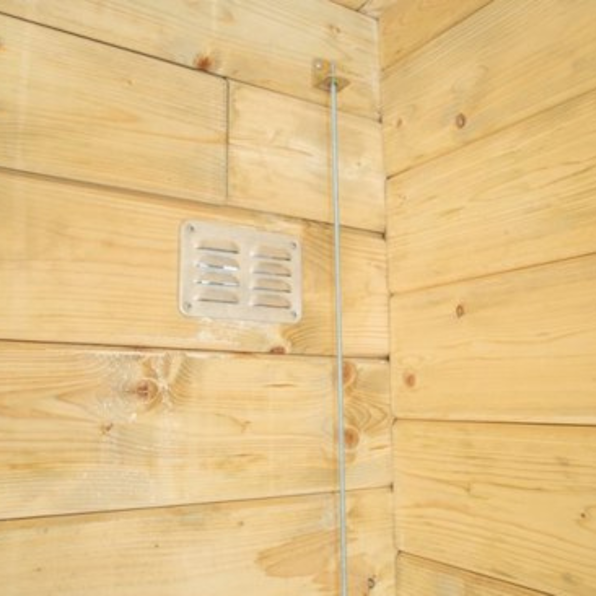 EASTWALL Ventilation Grille for Log Cabins and Garden Sheds - Ventilation Grille Set - Silver - 90 x 130 mm