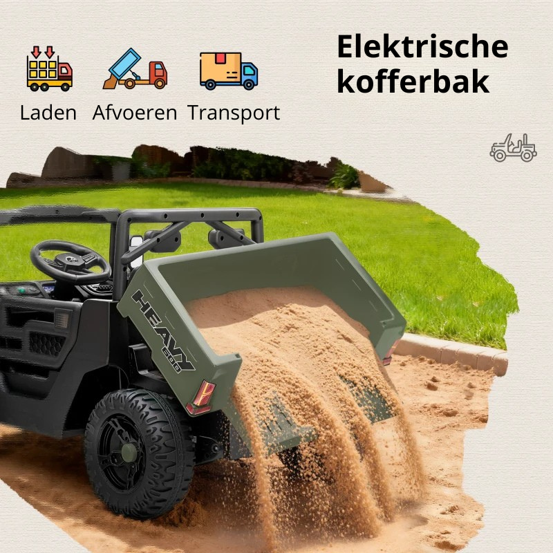 Nancy's Petricci Elektrische auto voor kinderen - Kinderauto - 1,8 km/u - 3,7 km/u - Groen