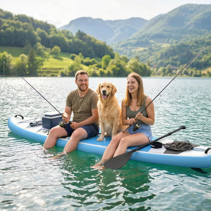 Nancy's Puntone Stand-Up Paddleboard - Kajak Board - Paddle Board - Blauw - ± 320 x 80 x 15 cm