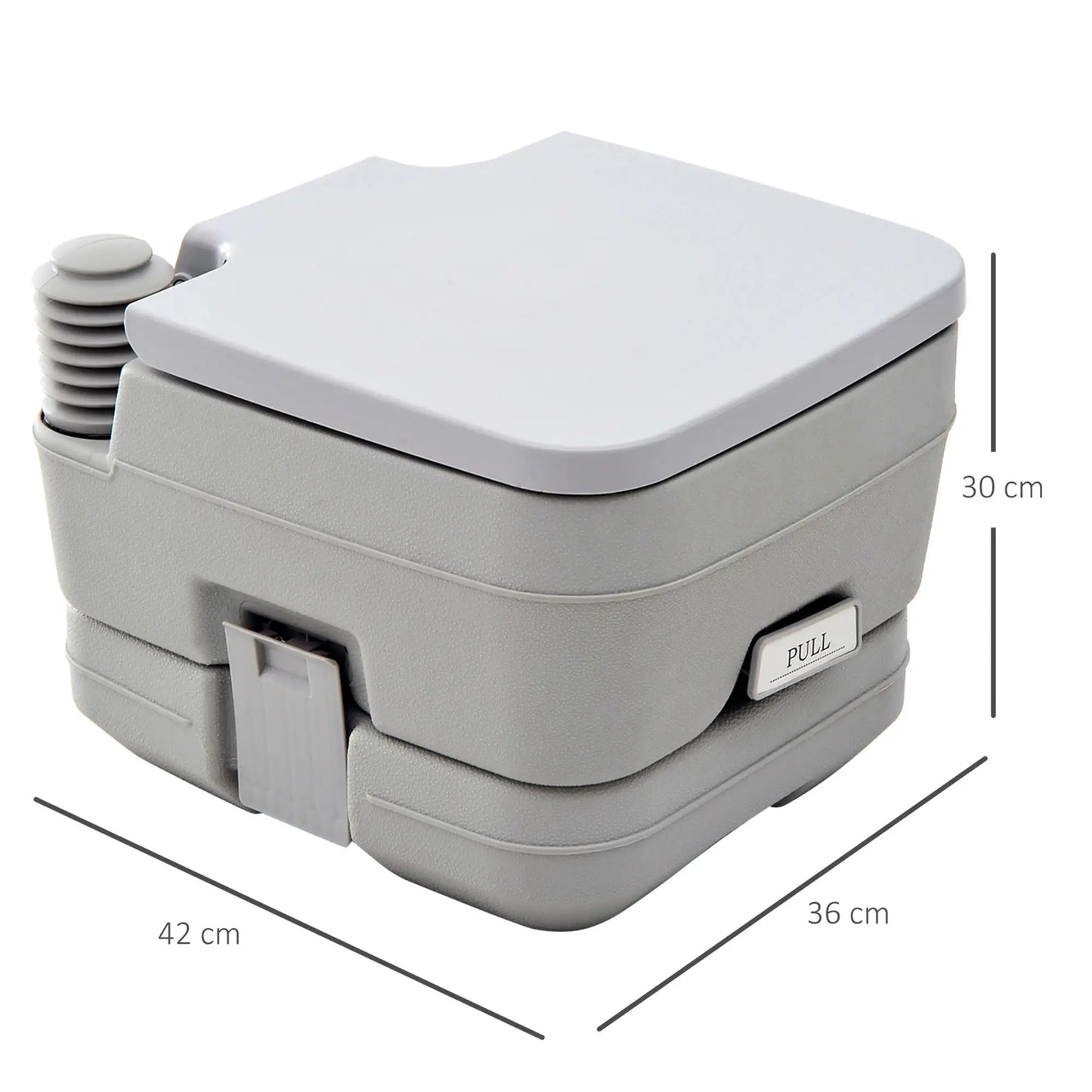 Nancy's Canaro Draagbaar Toilet - Camping Toilet - Buitentoilet - Afvaltank - Grijs