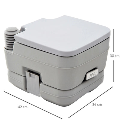 Nancy's Canaro Draagbaar Toilet - Camping Toilet - Buitentoilet - Afvaltank - Grijs