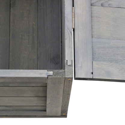 Nancy's Cocconato Dierenverblijf - Dierenhok - Schilpaddenhuis - Grijs - Dennenhout - ± 90 x 60 x 30 cm