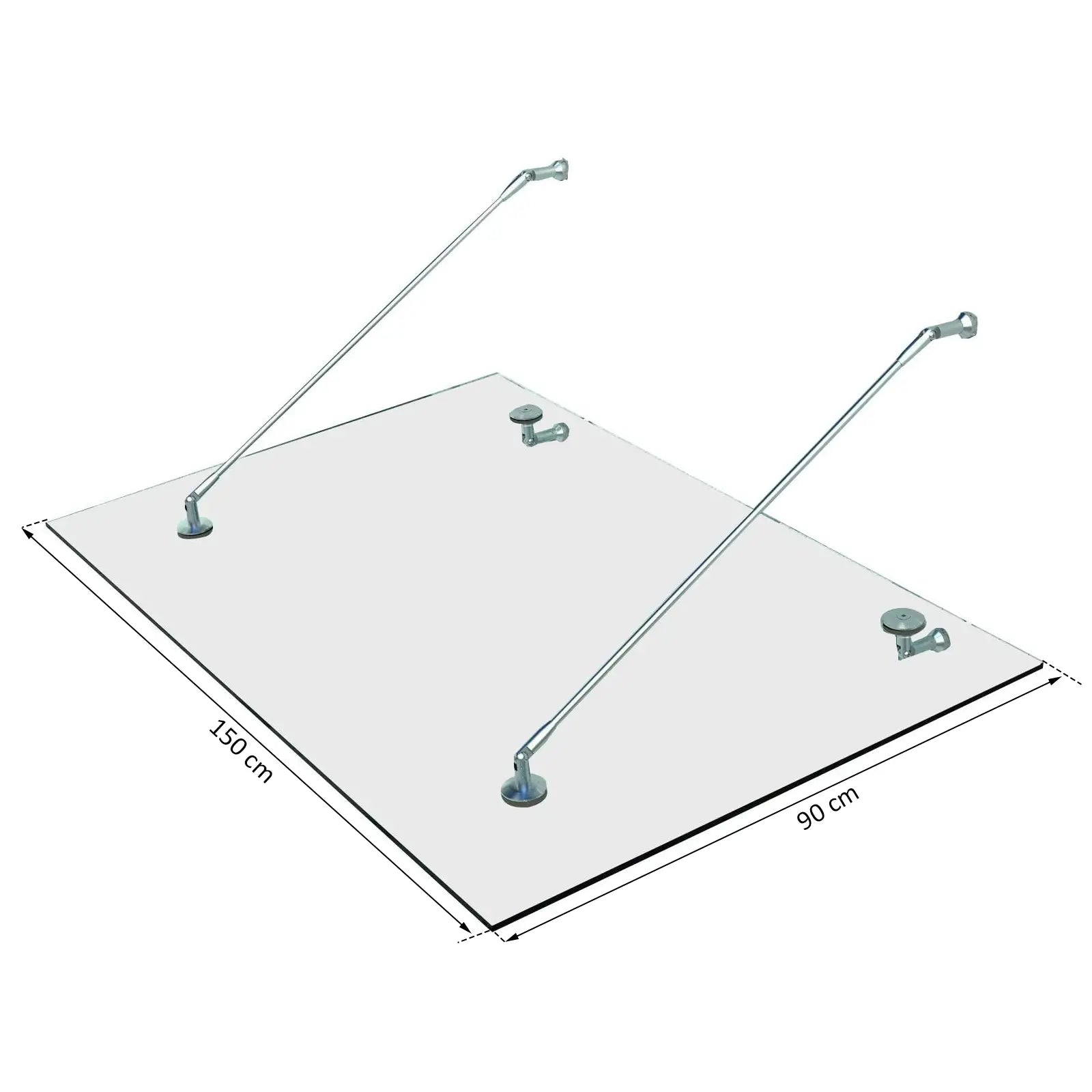 Nancy's Alvados Voordeurluifel - Voordeur Afdakje - Gehard Glas - 150 x 90 cm