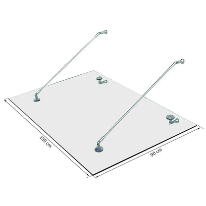 Nancy's Alvados Voordeurluifel - Voordeur Afdakje - Gehard Glas - 150 x 90 cm
