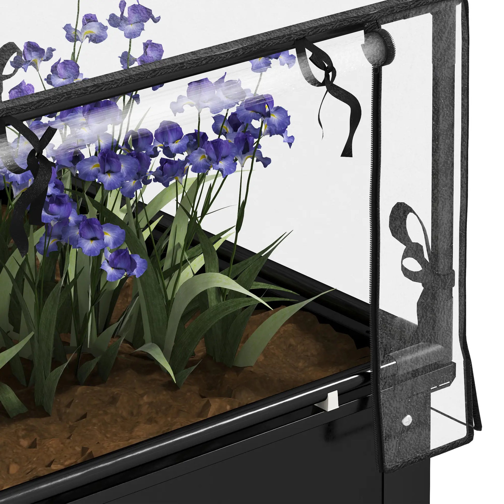 Nancy's Sapataria Kweekkas - Tuinkas - Plantenkas - Verhoogd Bloembed - Zwart - 60 x 60 x 120 cm