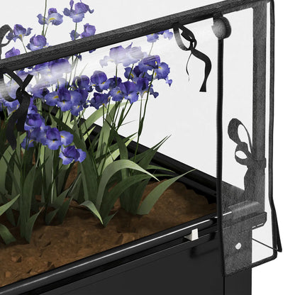 Nancy's Sapataria Kweekkas - Tuinkas - Plantenkas - Verhoogd Bloembed - Zwart - 60 x 60 x 120 cm
