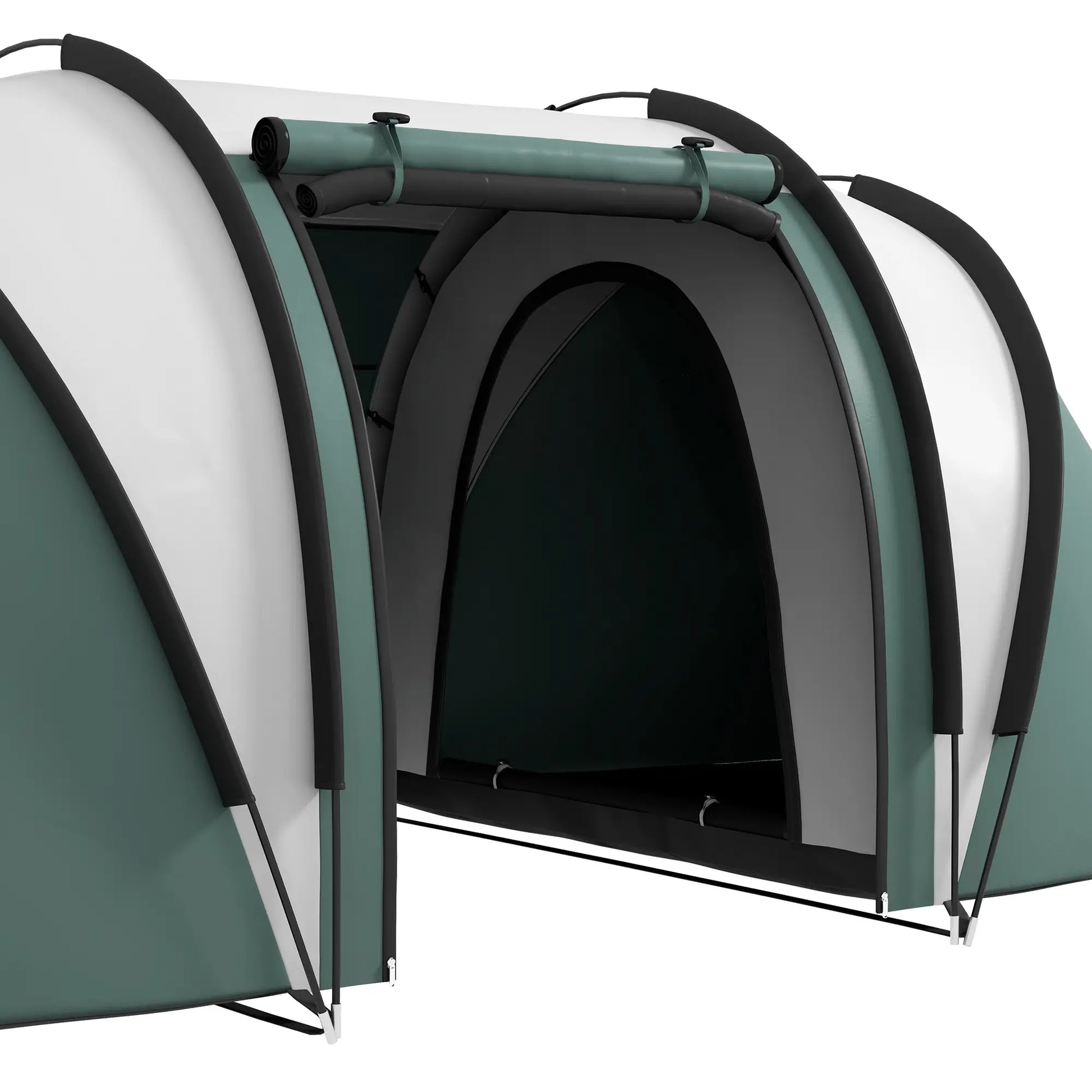 Nancy's Garlenda Kampeertent - Campingtent - 2-Slaapkamer Woontent - Waterdicht - Groen- 450 x 220 x 180 cm