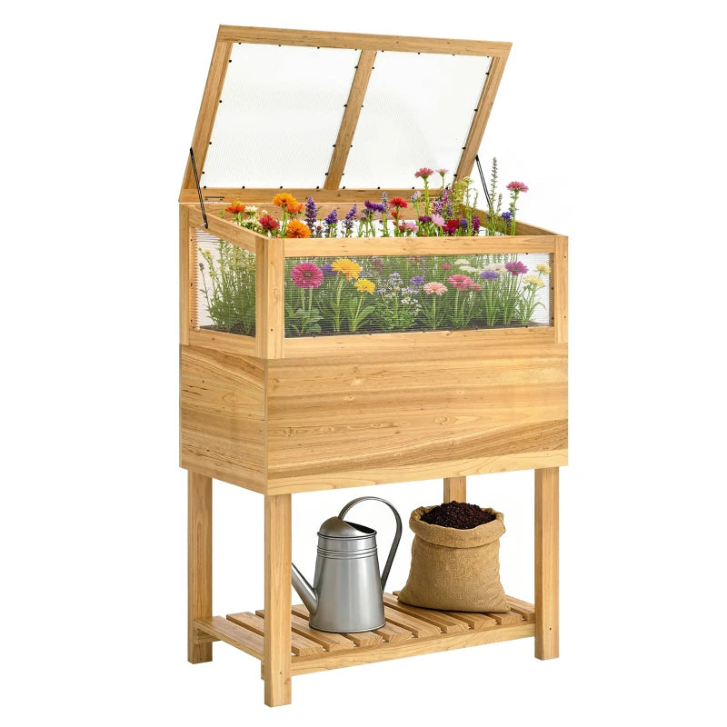 Nancy's Scandiano Kweekkas - Tuinkas - Plantenbak - Dennenhout - ± 80 x 45 x 101/108,5 cm