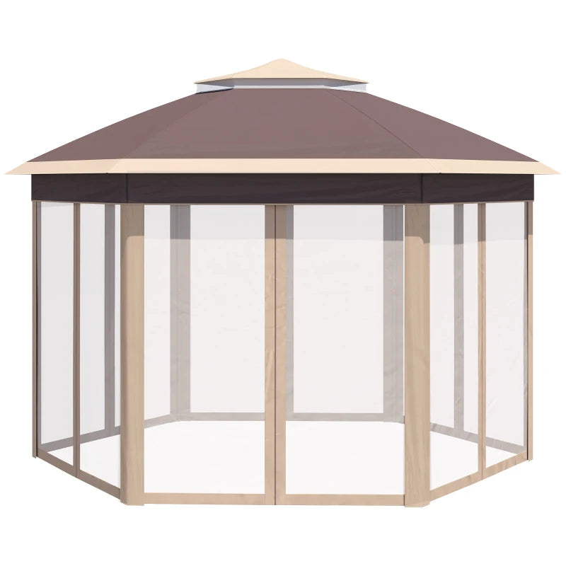 Nancy's Fiscal Paviljoen - Party Tent - Prieel - Tuin Paviljoen - Beige - 405 x 405 cm