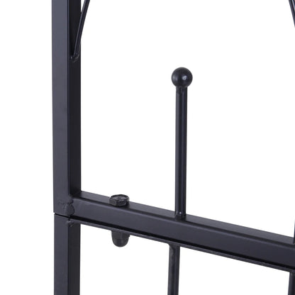 Nancy's Ricadi Tuinbank - Rozenboog - Parkbank - Zwart - Staal - ± 115 x 60 x 205 cm