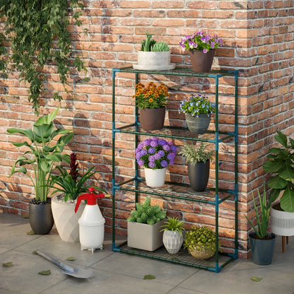 Nancy's Proves Plantenrekken - Plantenstandaarden - Bloemenstandaard - Set van 2 - Groen - Staal - ± 70 x 25 x 110 cm