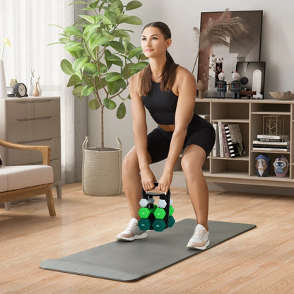 Nancy's Anobra Dumbbells - Halterset met Opbergrek - Set van 6 Halters - Dumbbell Set - 2x1 kg - 2x3kg - 2x5kg 