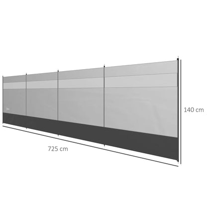 Nancy's Cittiglio Windscherm - Privacyscherm - Grijs - 725 x 140 cm