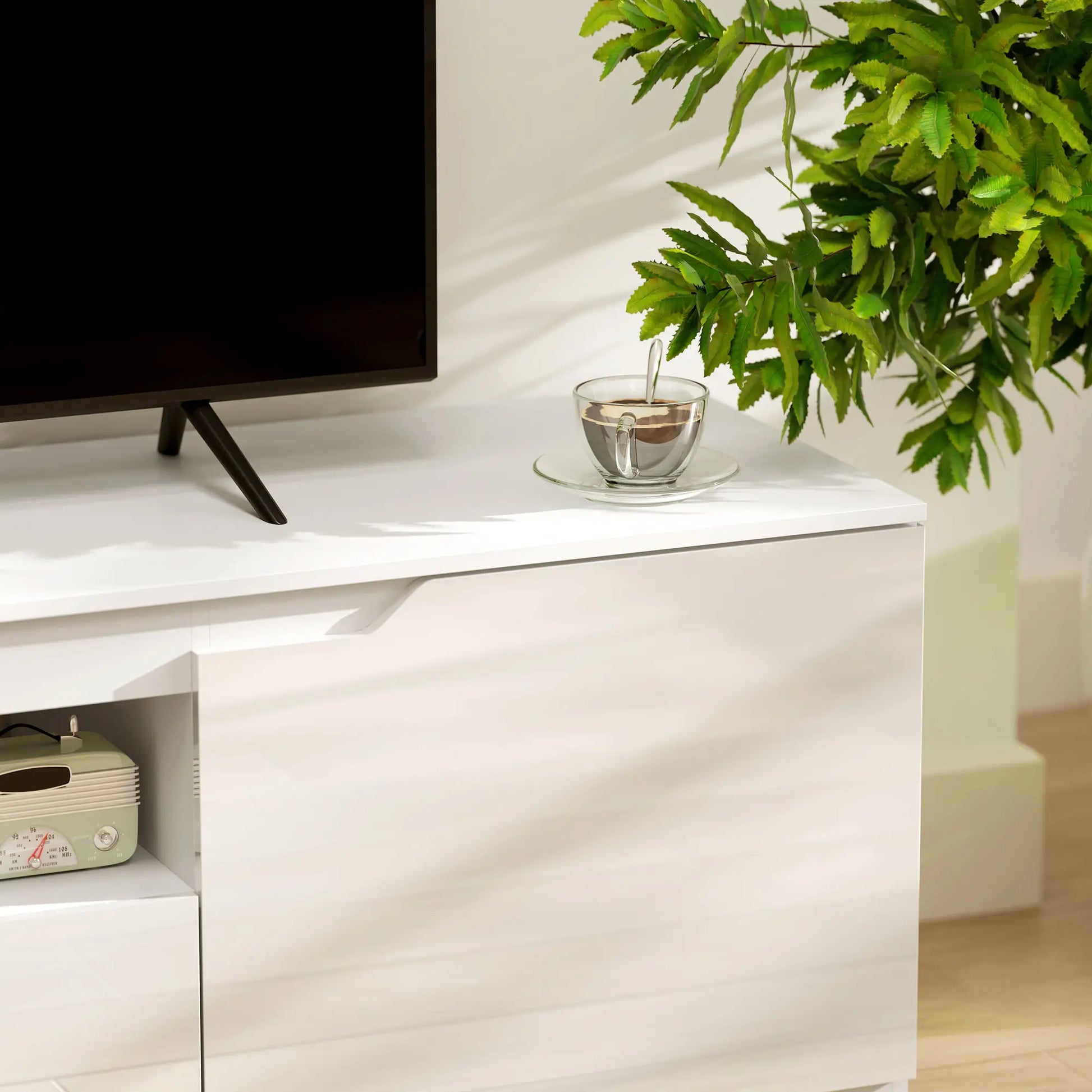 Nancy's Queijada TV Kast - TV Meubel - TV Dressoir - Lowboard - Wit - ± 160 x 40 x 40 cm