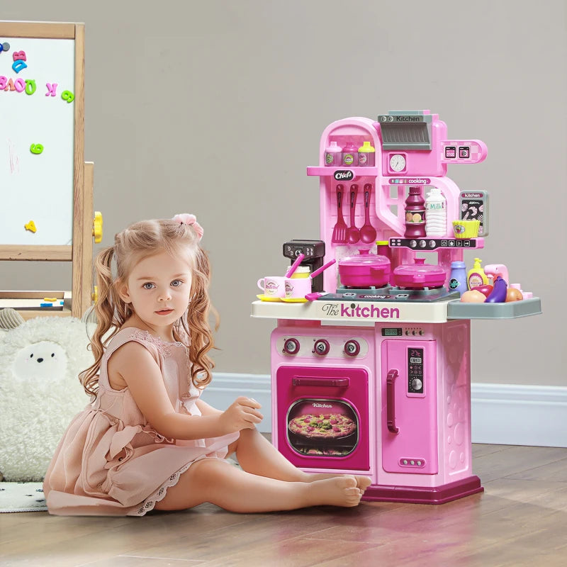 Cuisine pour enfants Nora de Nancy - Cuisine ludique - Ensemble de 33 pièces - Rose