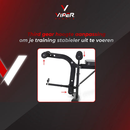 Viper Sports Banc de musculation - Banc de fitness - Centrale électrique - Multifonctionnel - Pliable