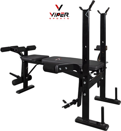 Viper Sports Weight bench - Fitness bench - Power station - Multifunctional - Collapsible