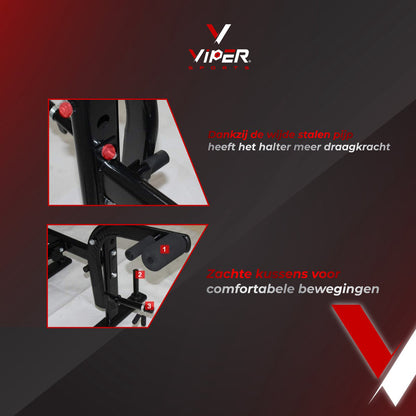 Viper Sports Halterbank - Fitnessbank - Krachtstation - Multifunctioneel - Inklapbaar