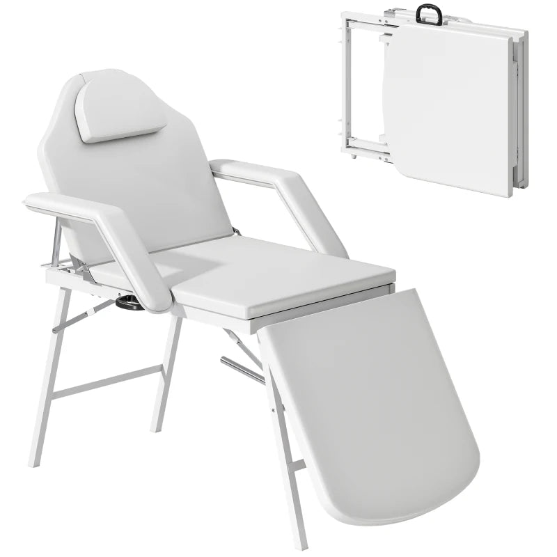 Nancy's Maranello Massagetafel - Behandeltafel - Verstelbare rugleuning en beensteun - Wit - Kunstleer