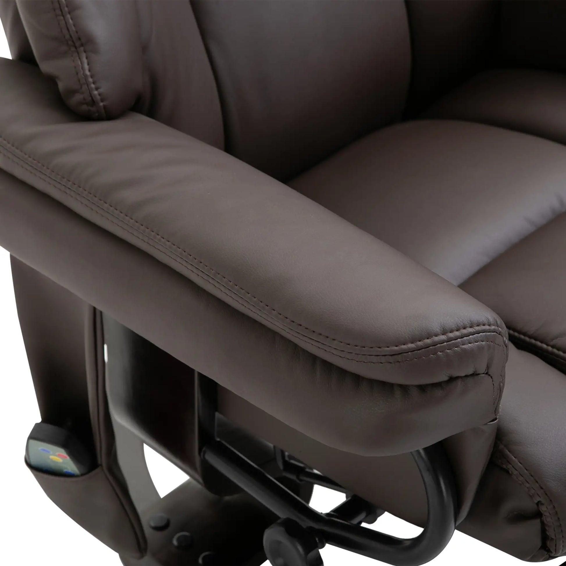 Nancy's Gonzola Massagestoel - Relaxfauteuil - Relaxstoel - Verstelbare rugleuning - Draaibaar - Bruin - Kunstleer