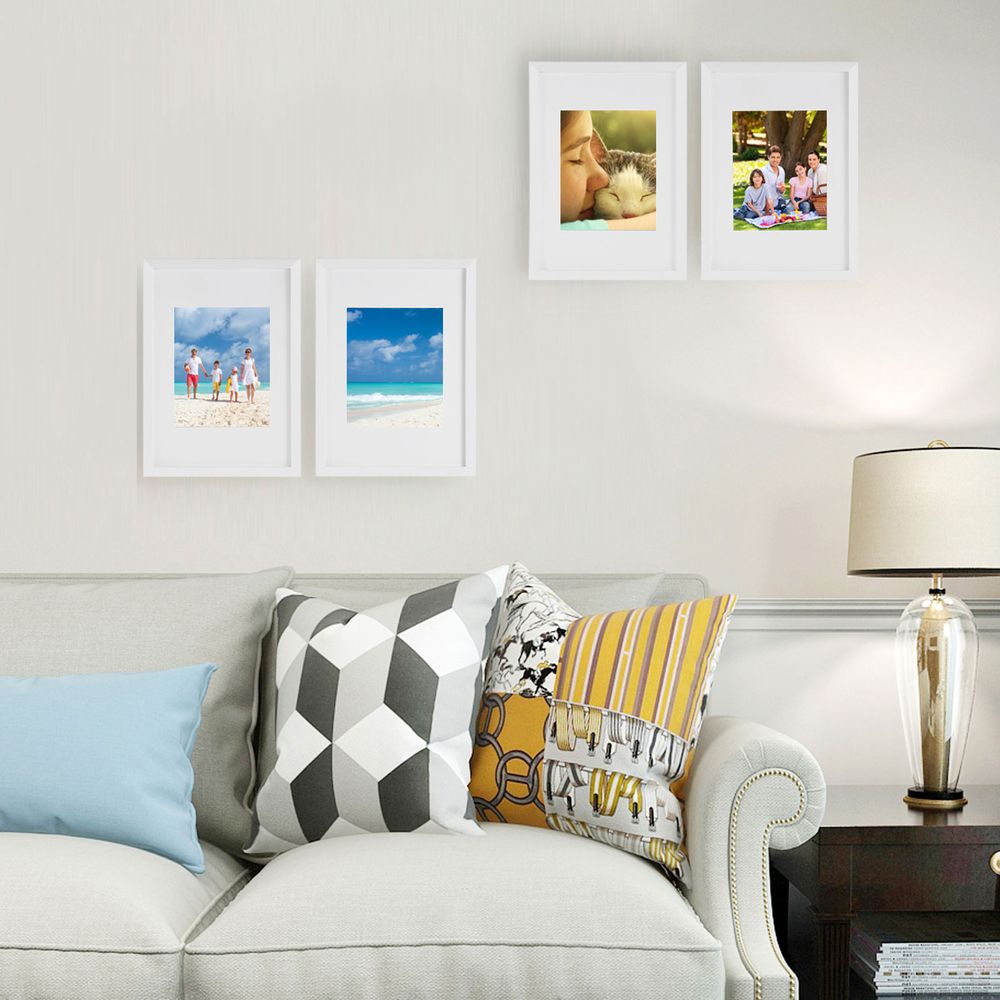 Nancy's Fotolijstenset - 3 Stuks - Collage - Witte MDF-Fotolijsten voor A3 of A4 met witte rand