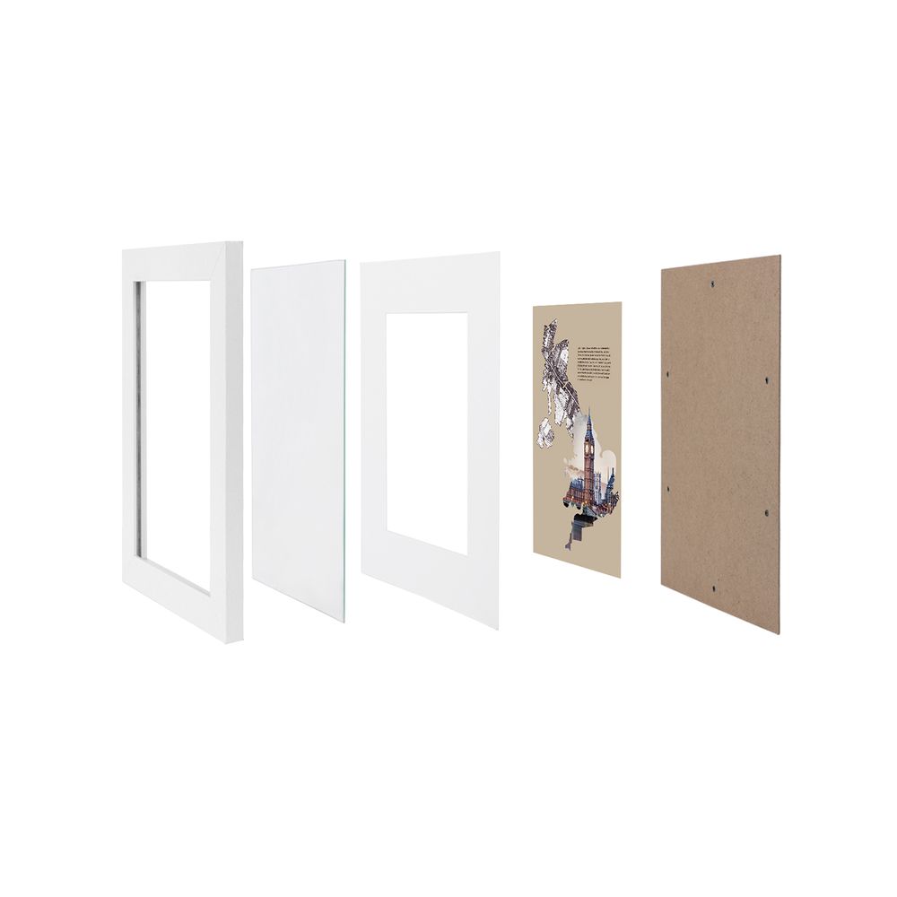 Nancy's Fotolijstenset - 3 Stuks - Collage - Witte MDF-Fotolijsten voor A3 of A4 met witte rand