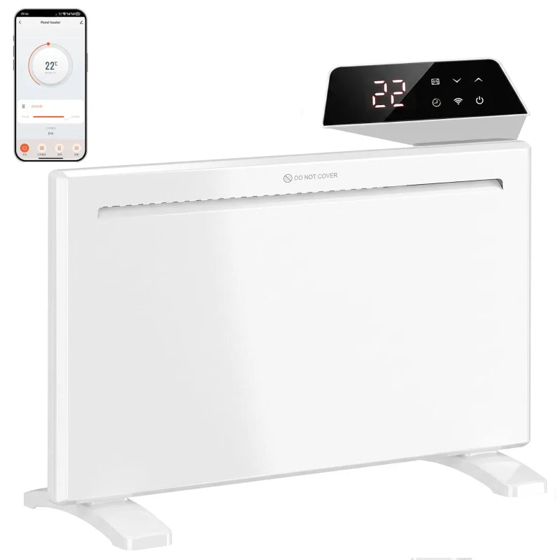 Nancy's Vallarsa Kachel - Convectieverwarming - Slimme verwarming - Thermostaat & timer - Wit