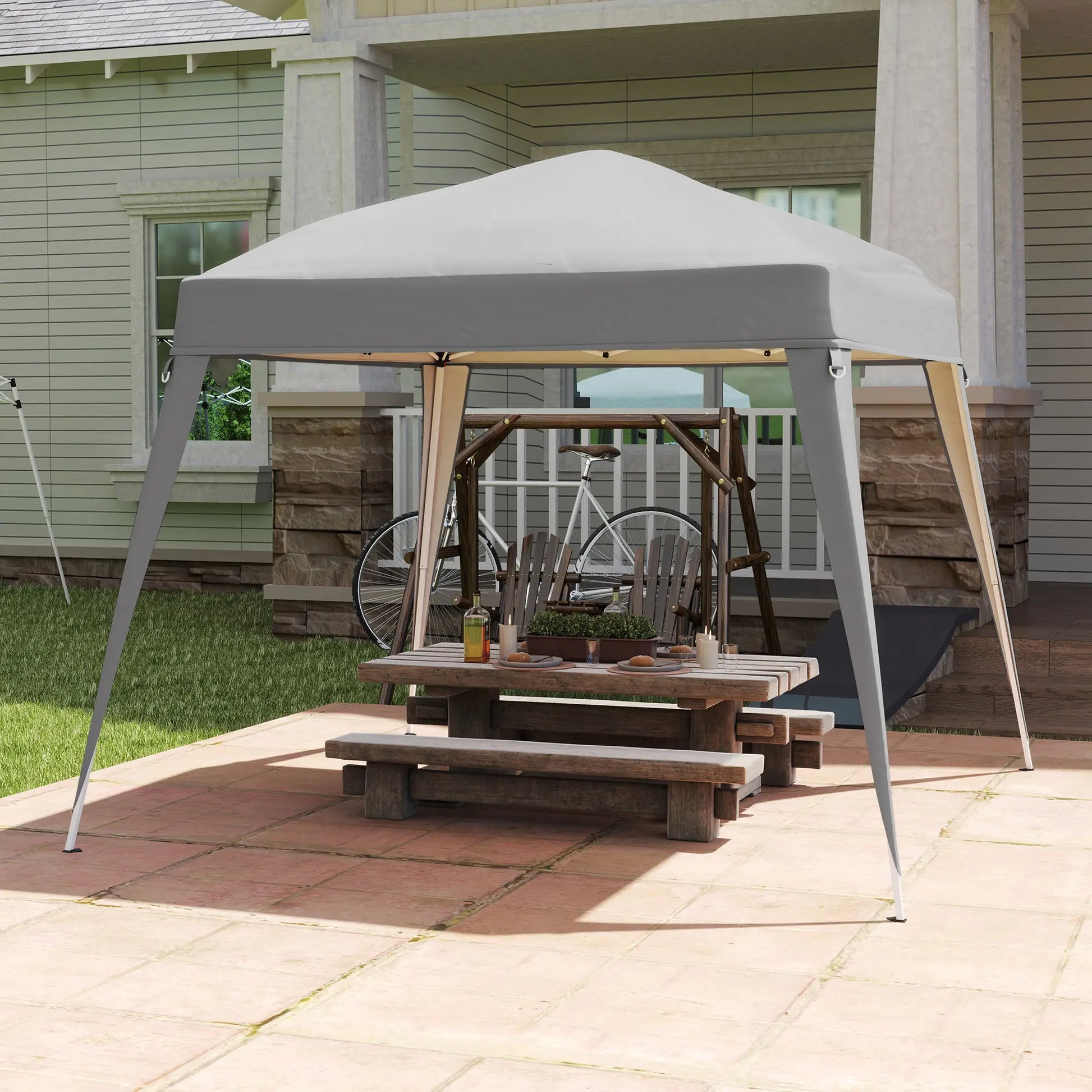 Nancy's Fontoura Partytent Overkapping - Paviljoendak - Grijs - ± 240 x 240 cm