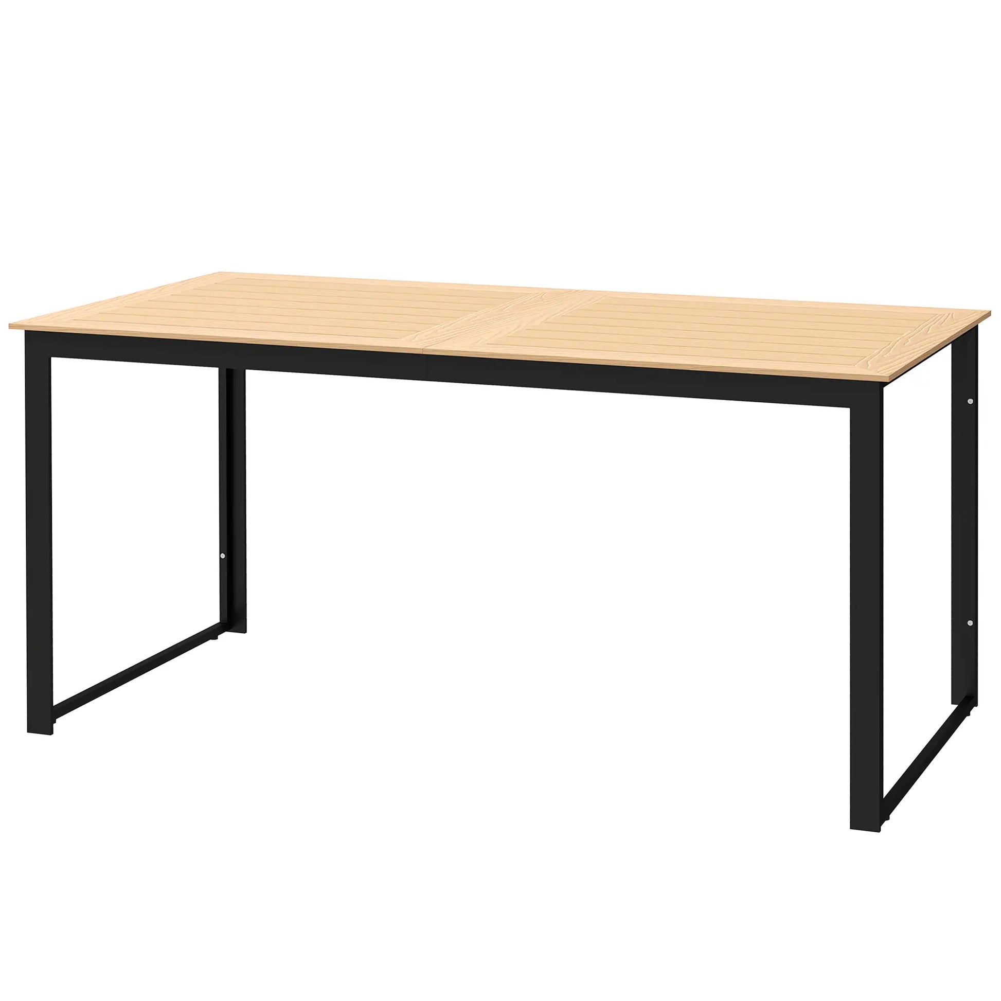 Nancy's Cornedo Tuintafel - Terrastafel - Eettafel voor Buiten - Teak / Zwart - ± 160 x 80 x 75 cm