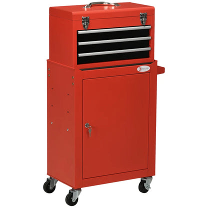 Nancy's Nembro Gereedschapskist - Gereedschapswagen - Werkplaatswagen - Rood - Staal - ± 45 x 30 x 95 cm