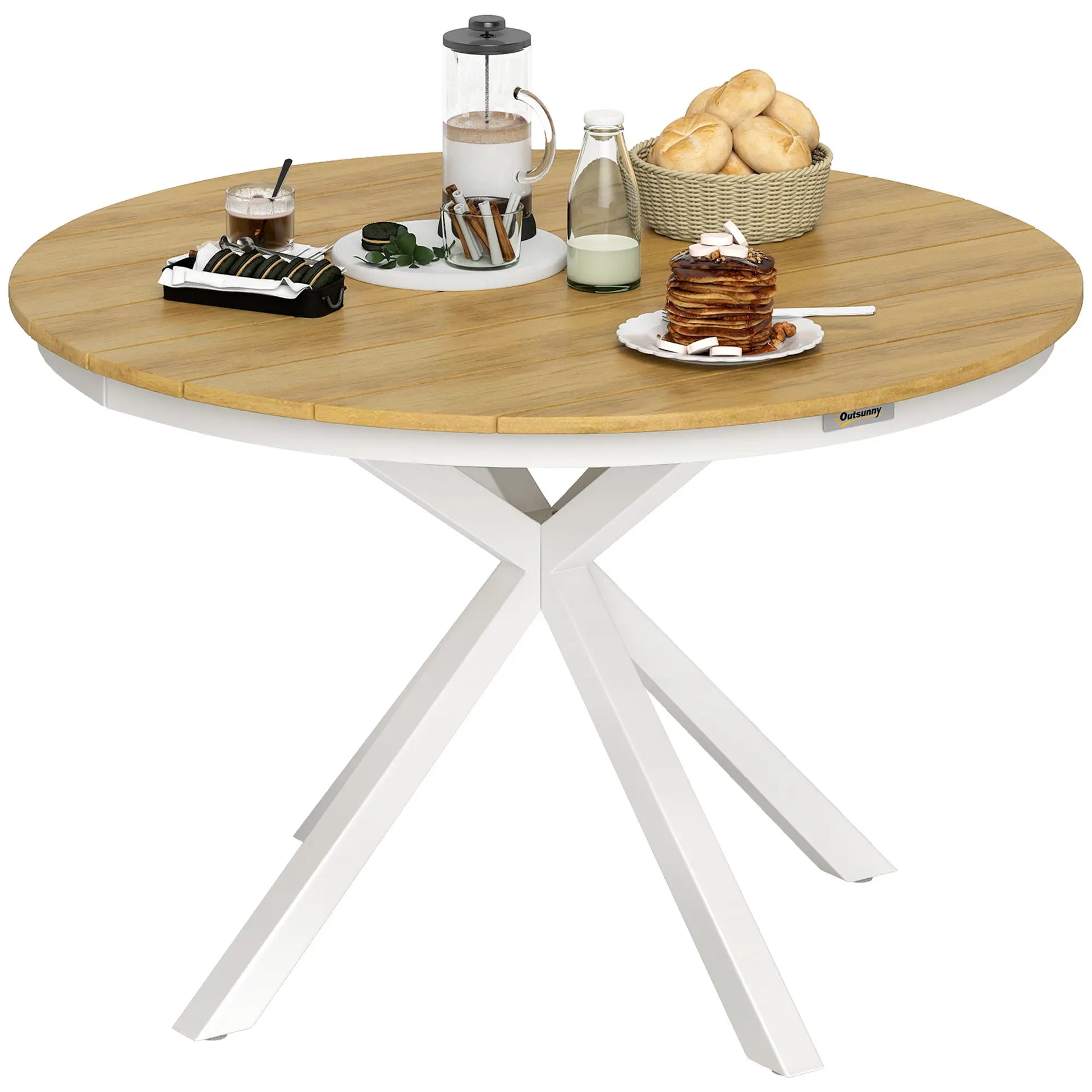 Nancy's Fontanigorda Tuintafel - Terrastafel - Rond - Teak - ± Ø120 x75 cm
