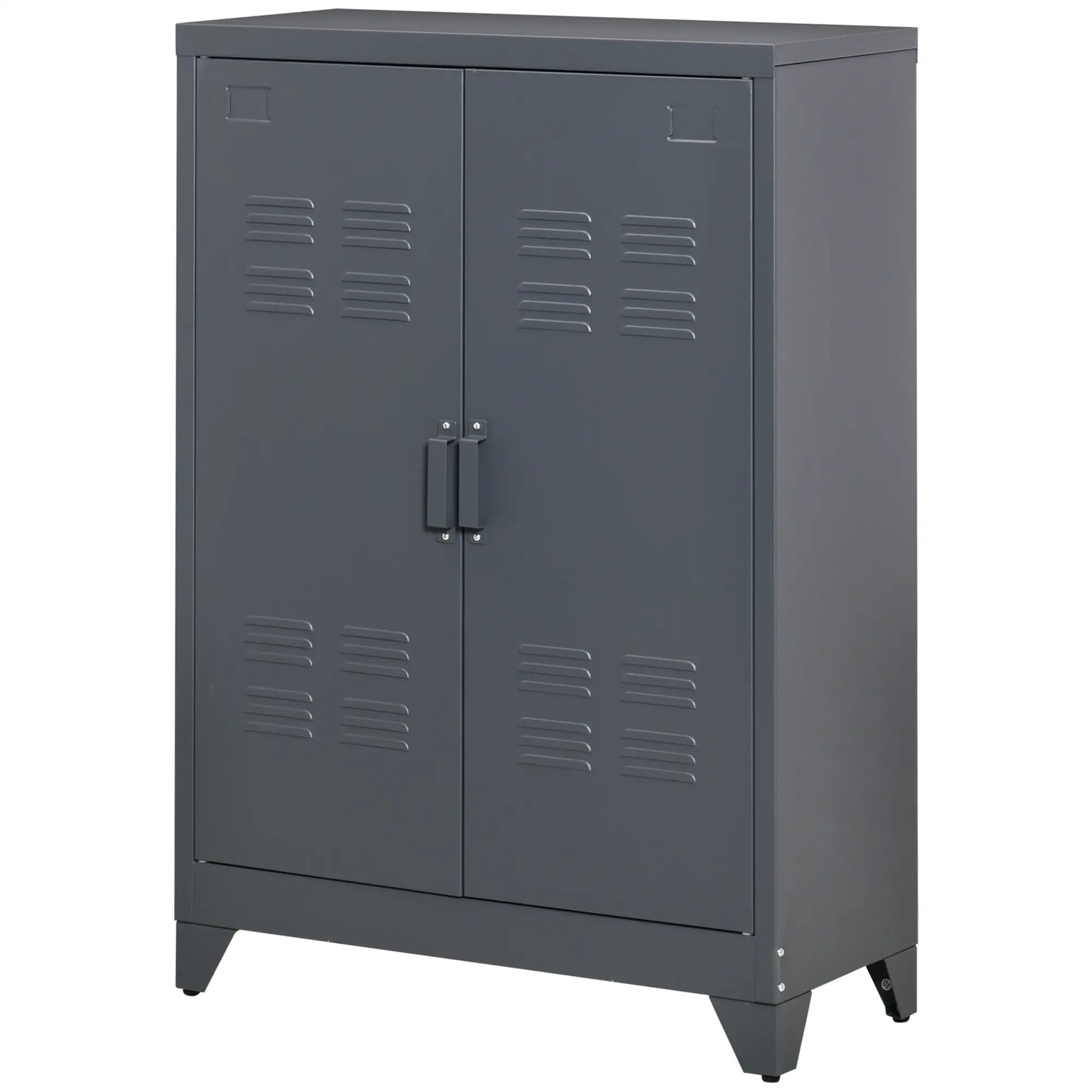 Nancy's Longare Commode - Ladekast - Opbergkast - Grijs - Staal - ± 75 x 35 x 110 cm