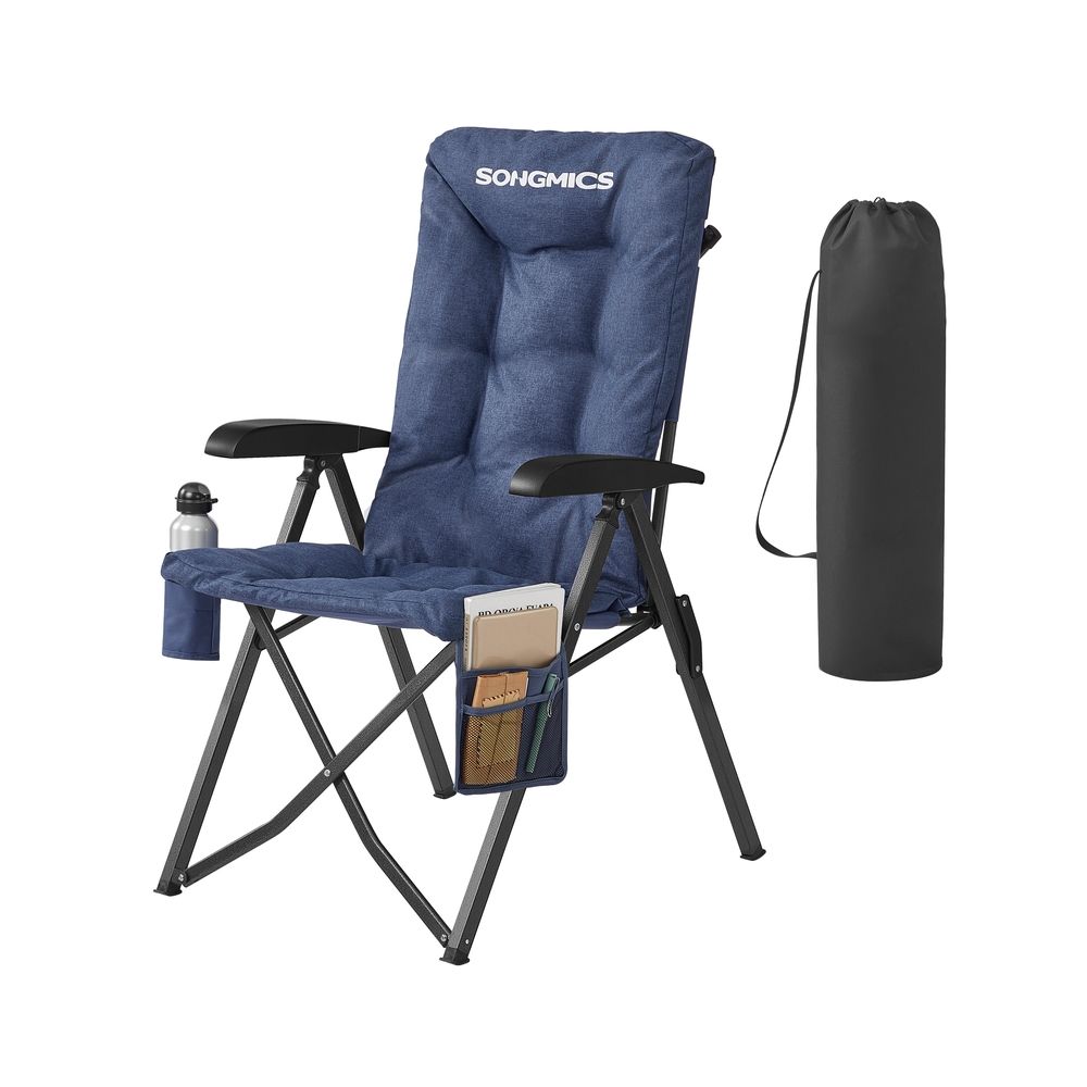 Nancy's Rovetta Campingstoel - Kampeerstoel - Verstelbaar - Opvouwbaar - Blauw