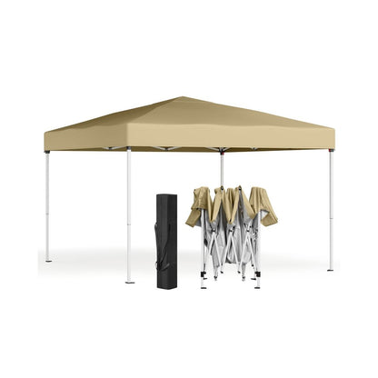 Nancy's Rubano Partytent - Tuintent - Opvouwbaar frame - Zonwering - Draagbaar - Beige - ± 300 x 300 x 260 cm