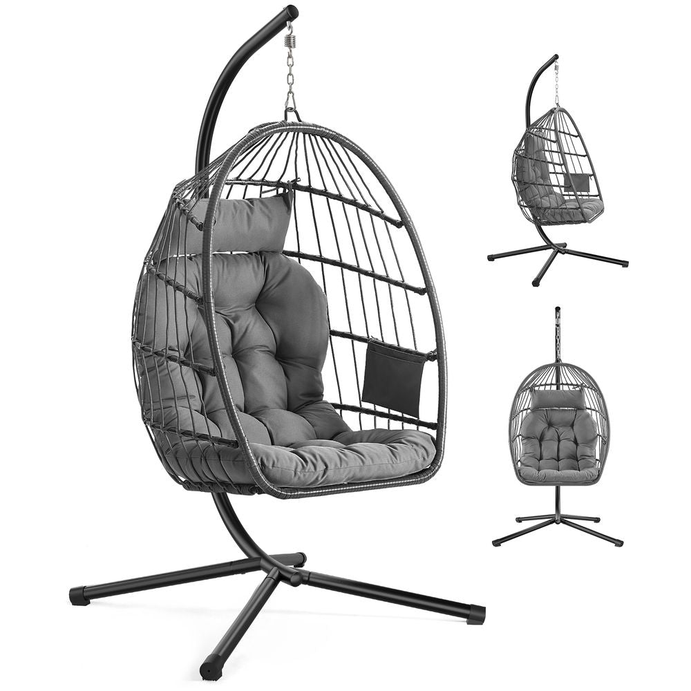 Nancy's Rovescala Loungestoel - Ei-stoel - Tuinstoel - Ergonomisch - Grijs