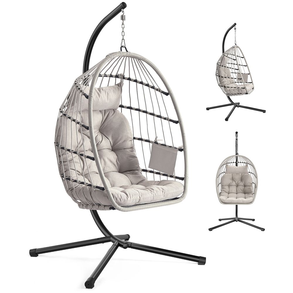 Nancy's Rovescala Loungestoel - Ei-stoel - Tuinstoel - Ergonomisch - Wit
