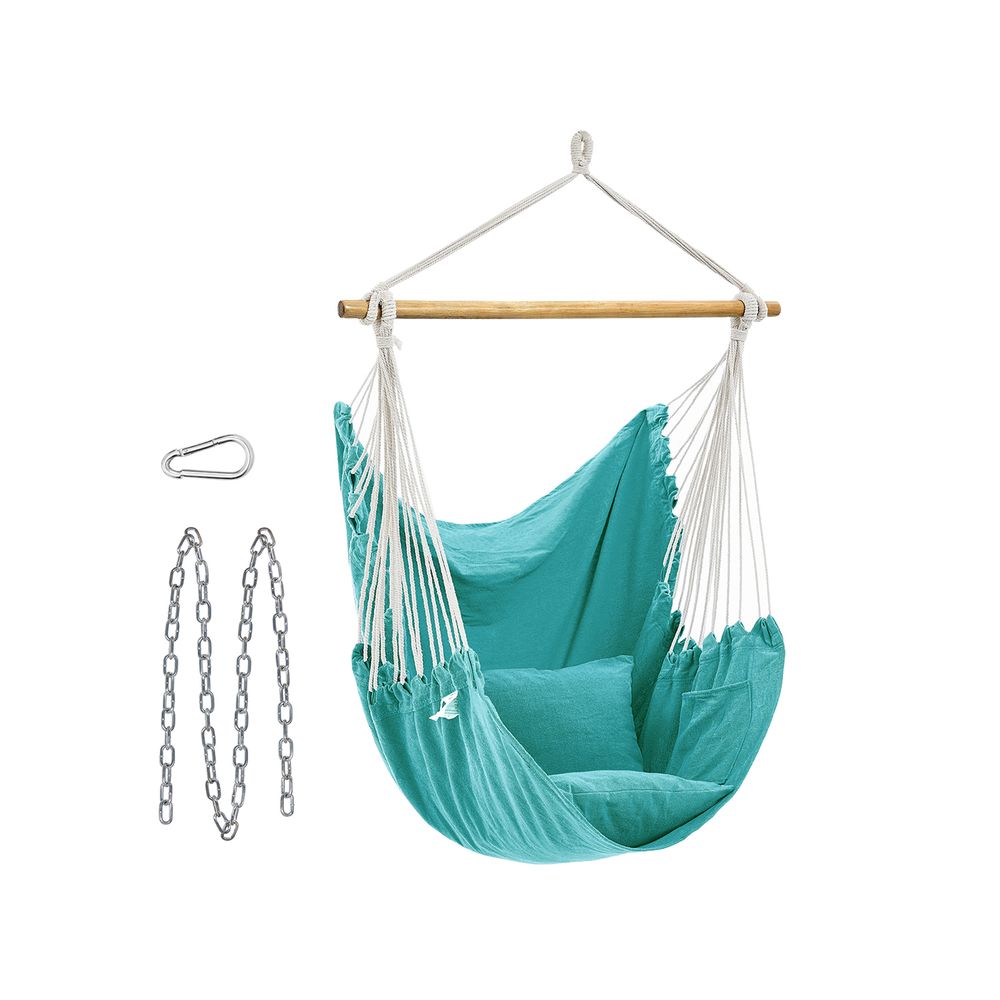 Nancy's Honolulu Hanging Chair With Cushions - Turquoise
