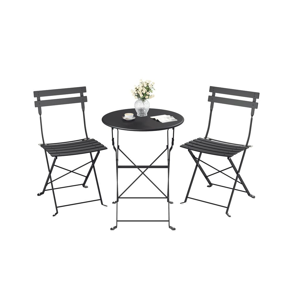 Nancy's Rovereto Bistroset - Balkonset - Tuinset - Zwart - Staal