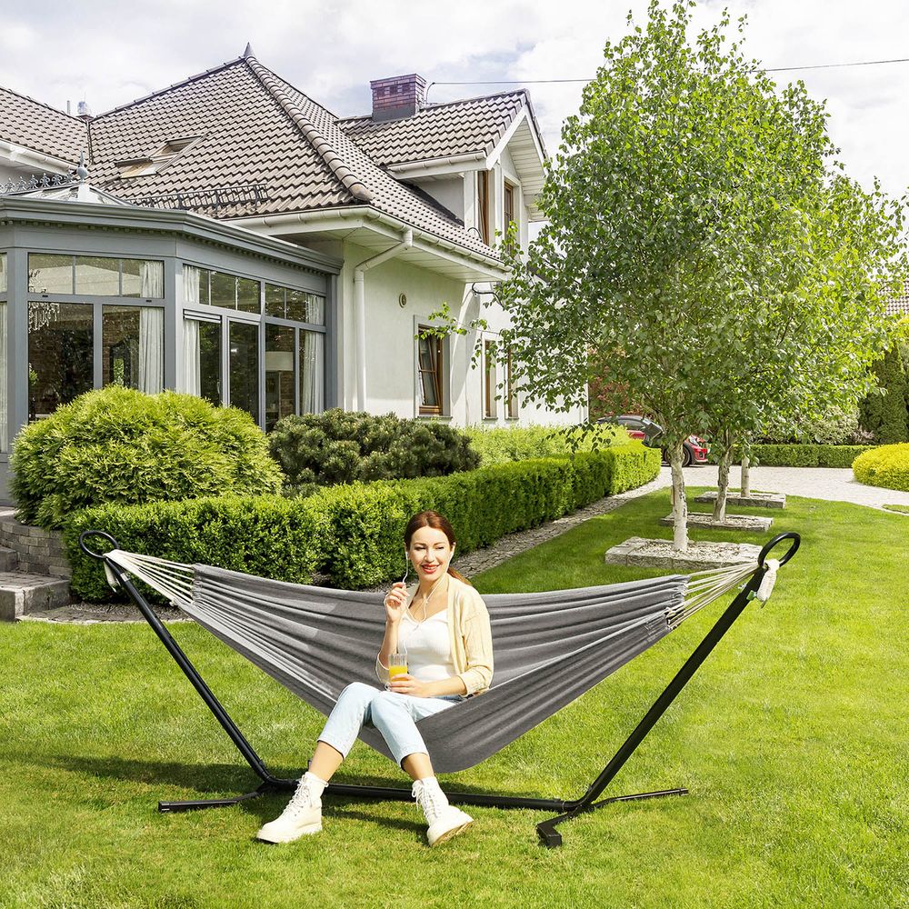 Nancy's Hawaiian Hammock With Hammock Stand - Gray