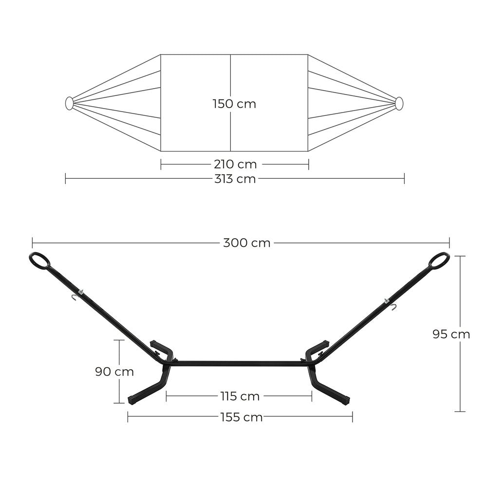 Nancy's Hawaiian Hammock With Hammock Stand - Gray