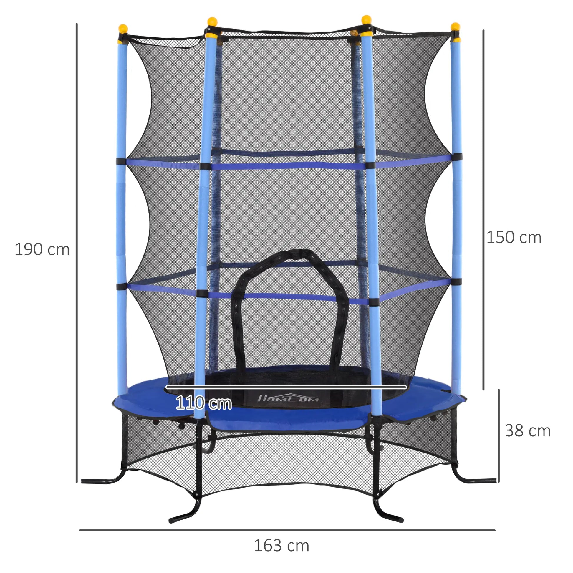 Nancy's Canicattì Trampoline met Veiligheidsnet - Blauw - ± Ø 160 cm