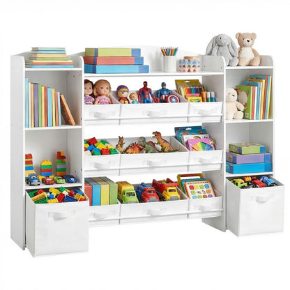 Nancy's Strambino Kinderkast - Opbergkast - Speelgoedkast - Wit - ± 140 x 30 x 105 cm